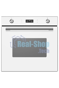 Духовой шкаф встраиваемый полноразмерный Evelux EO 650 PW, 60 см, 9 режимов, 70л, белое стекло