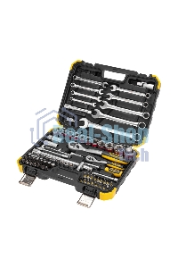 Набор инструментов Kranz 1/2, 1/4, CrV, пластиковый кейс, 82 предмета