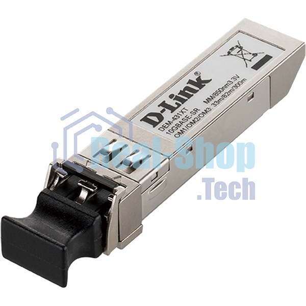 Трансивер D-Link 431XT/B1A, SFP+ Transceiver with 1 10GBase-SR port.Up to 300m, multi-mode Fiber, Duplex LC connector, Transmitting and Receiving wavelength: 850nm, 3.3V power