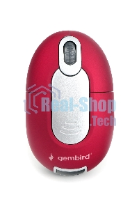 Мышь беспроводная Gembird MUSW-605 красный, 1200 dpi, радиоканал, USB, кнопки - 3