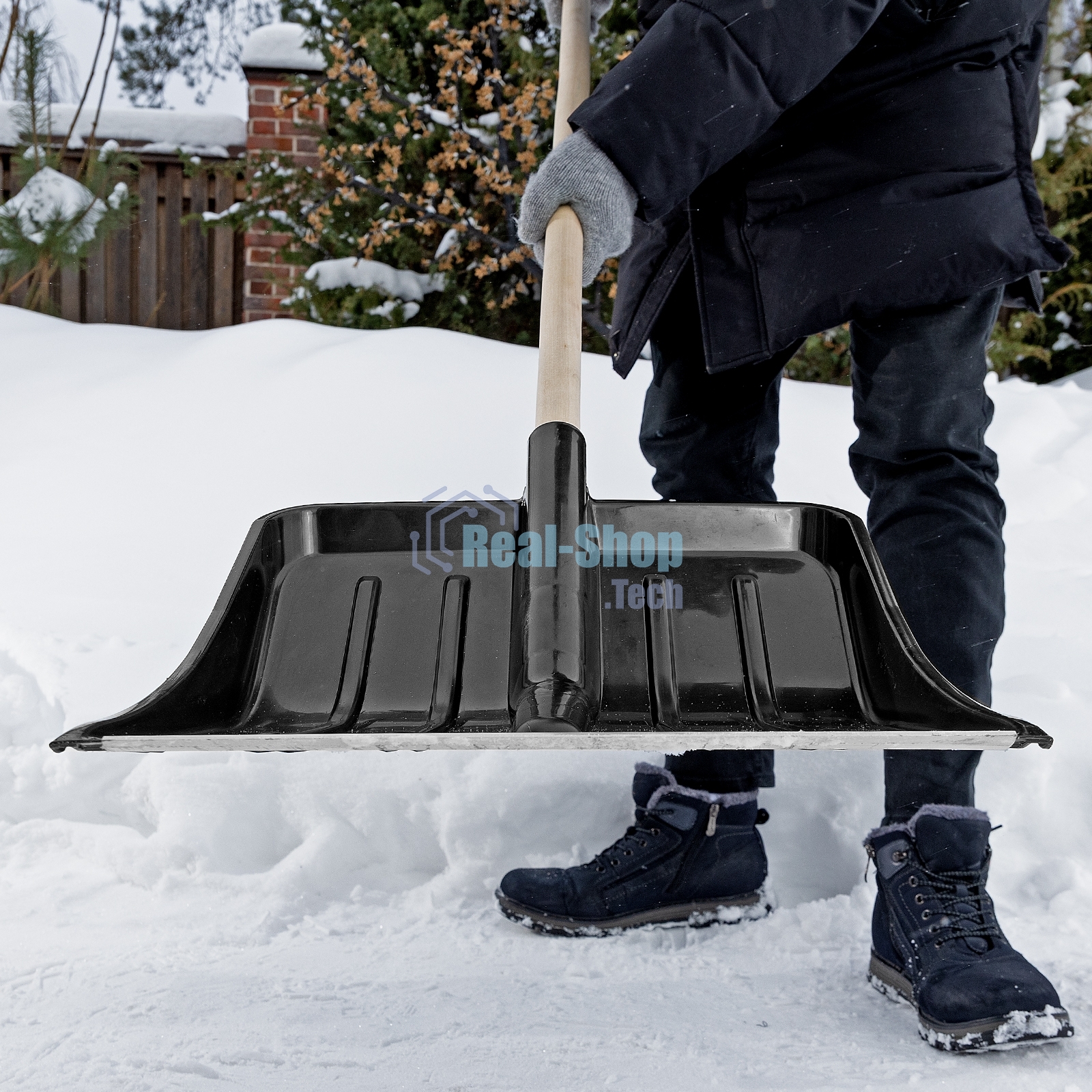 Лопата для уборки снега Сибртех полипропилен, 405х410 мм, без черенка