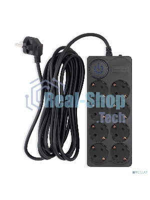 Сетевой фильтр Ippon BK-8-EU-5-10-B 5 м, 8 розеток, черный, коробка