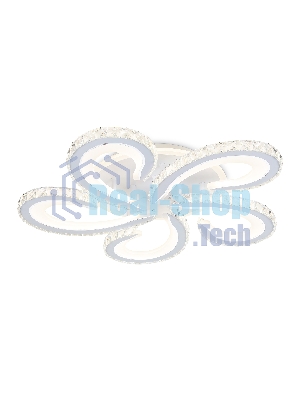 Потолочный светодиодный светильник Ambrella light FA1703/5 WH/CH белый/хром 149W 3000K-6400K 540*540*90 (ПДУ РАДИО 2.4G)