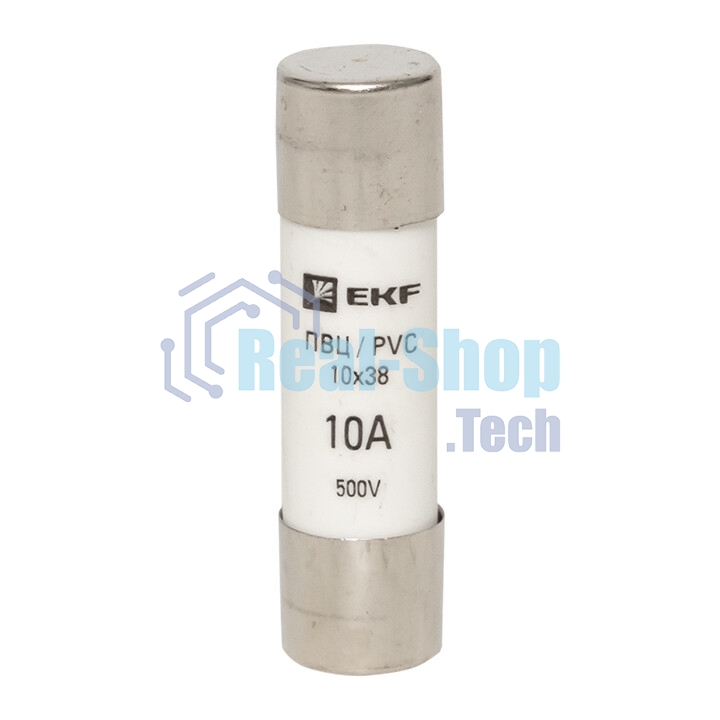 Вставка плавкая цилиндрическая ПВЦ 10х38 10А EKF pvc-10x38-10