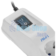 Сетевой фильтр Pilot L (GP) 173 5 м, 6 розеток, белый, коробка