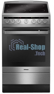 Плита электрическая Hansa FCCX64000 серебристый, конфорок 4 шт, духовка 69 л, 60 см x 85 см x 60 см