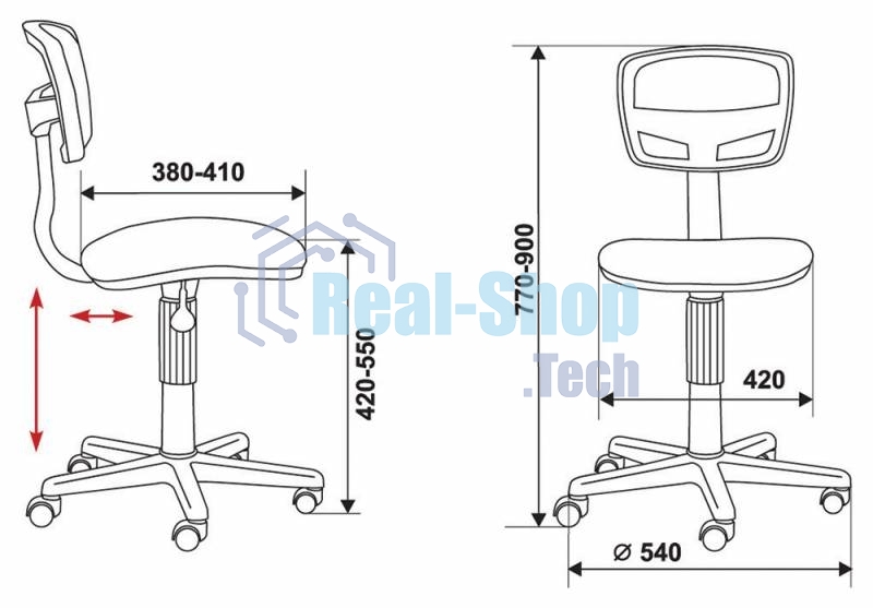 Кресло компьютерное Бюрократ CH-299NX/15-21 спинка сетка черный, сиденье черный 15-21