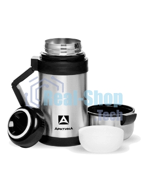 Термос Арктика, 201-1000, универсальная пробка, 1 л, с ручкой + чашка, холод/тепло 20 ч