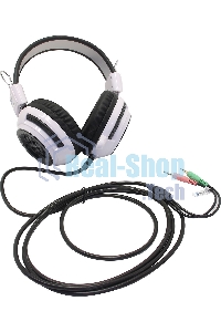 Наушники с микрофоном Oklick HS-G300 белый/черный 2.5м мониторы