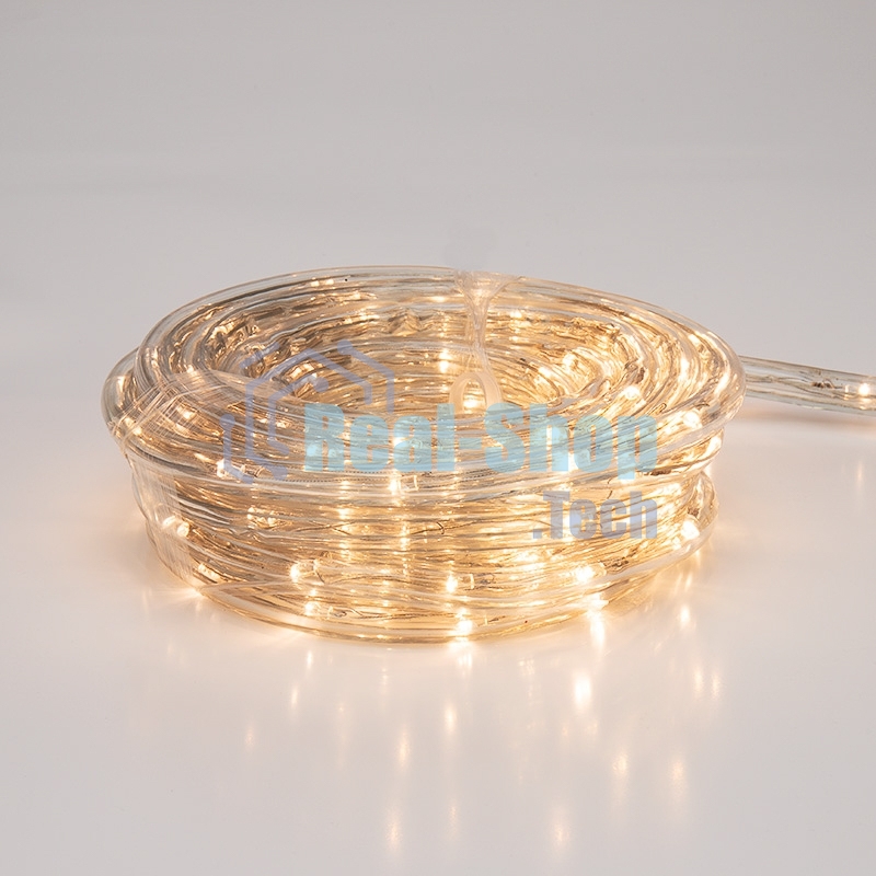 Дюралайт Neon-night LED, фиксинг (2W), 24 LED/м, теплый белый, 25 м