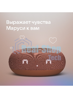 Умная колонка VK Капсула Мини 5Вт, с голосовым ассистентом Маруся, с LED-часами, терракотовый
