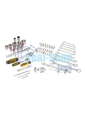 Набор инструментов Kranz 1/2, 1/4, CrV, пластиковый кейс, 82 предмета