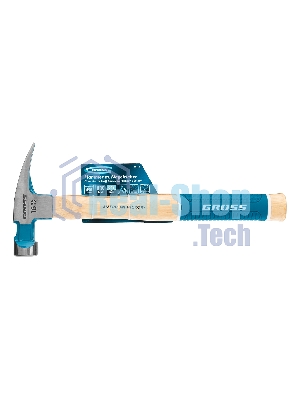 Молоток-гвоздодер Gross 10418 American hickory 450г, угол 75, магнит, обрезиненная рукоятка