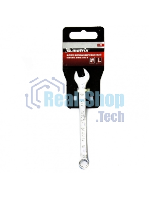 Ключ комбинированный Matrix, 8 мм, CrV, полированный хром