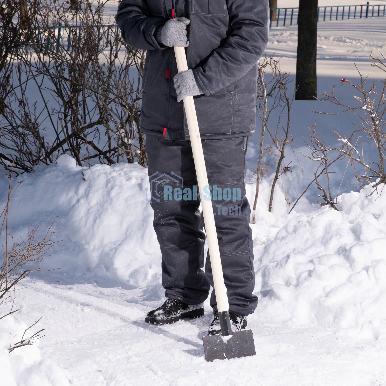 Ледоруб-скребок Сибртех 200 мм, 1 кг, деревянный черенок