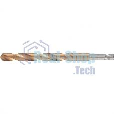 Сверло по металлу Matrix, 5 мм, HSS, нитридтитановое покрытие, 6-гранный хвостовик