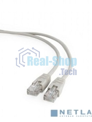 Патч-корд UTP Cablexpert cat.5e, 2м, литой, многожильный, серый