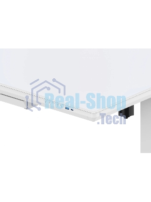 Стол для компьютера Cactus с электроподъемником, столешница стекло белый каркас белый (CS-EGD-WWT)