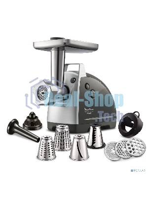 Мясорубка электрическая Moulinex ME688832 черный, 2200 Вт, 4.5 кг/мин, реверс, насадки - 6