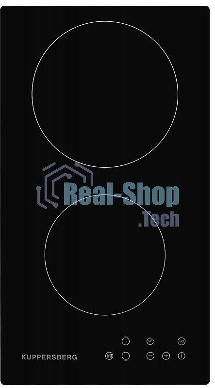 Электрическая варочная панель Kuppersberg ECO 302 / домино, ширина 30 см, 2 зоны ускоренного нагрева HI-Light, 1 зона с двойным расширением, сенсорное управление, 3 цифровых дисплея, 9 уровней мощности, таймер, автоматика закипания, автоотключение, защита