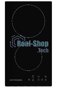 Электрическая варочная панель Kuppersberg ECO 302 / домино, ширина 30 см, 2 зоны ускоренного нагрева HI-Light, 1 зона с двойным расширением, сенсорное управление, 3 цифровых дисплея, 9 уровней мощности, таймер, автоматика закипания, автоотключение, защита