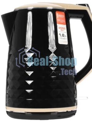 Чайник электрический Centek CT-0025 черный металл 1.8л, 1800W, двойные стенки, кнопка вкл. на ручке