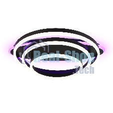 Потолочный светодиодный светильник FA8524 BK черный 146W 3000K-6400K+RGB 560*500*150 (ПДУ РАДИО 2.4G)