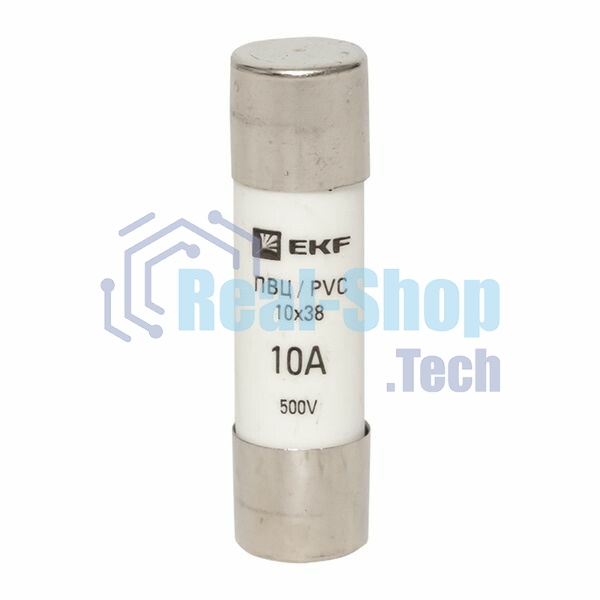 Вставка плавкая цилиндрическая ПВЦ 10х38 10А EKF pvc-10x38-10