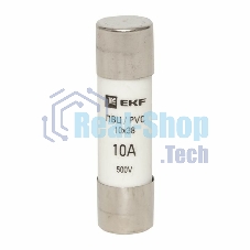 Вставка плавкая цилиндрическая ПВЦ 10х38 10А EKF pvc-10x38-10