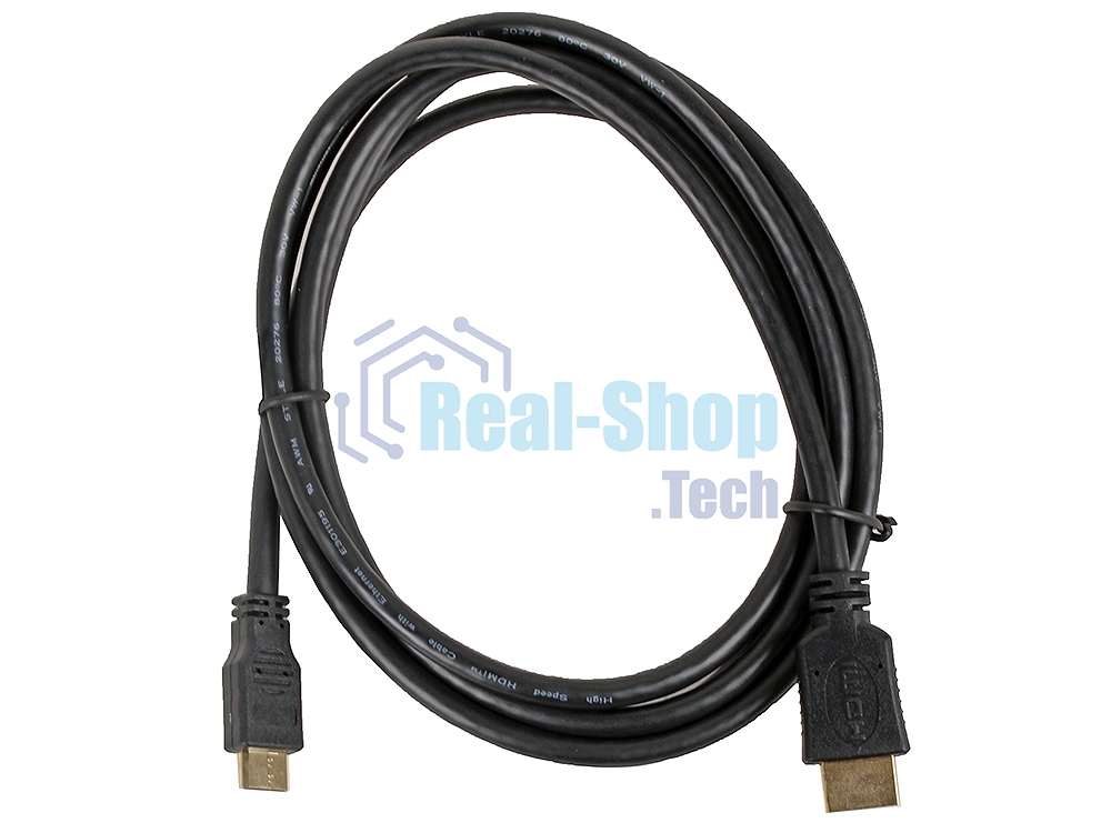 Кабель Cablexpert HDMI-mini HDMI CC-HDMI4C-6, 19M/19M, v2.0, медь, позол.разъемы, экран, 1.8м, черный, пакет
