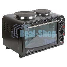 Мини-печь Великие реки Днепр-1, черный, 3200 Вт, 30 л, 2 конфорки