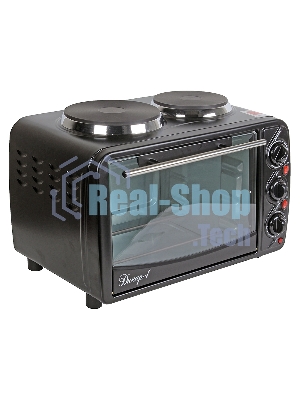 Мини-печь Великие реки Днепр-1, черный, 3200 Вт, 30 л, 2 конфорки