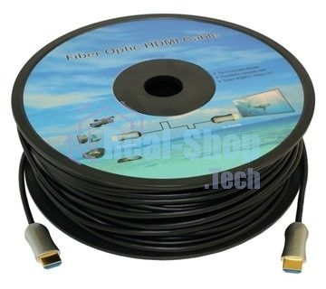 Кабель аудио-видео Fiber Optic HDMI (m)/HDMI (m) 35м. позолоченные контакты черный