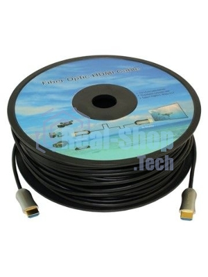 Кабель аудио-видео Fiber Optic HDMI (m)/HDMI (m) 35м. позолоченные контакты черный