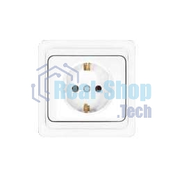 Розетка 1-м СП Валери 16А с заземл. бел. UNIVersal В0028