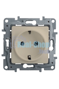 Розетка 2К+З винты, сл. кость ETIKA 