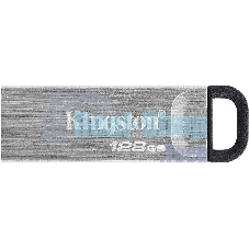 Флешка USB Kingston DataTraveler KYSON (DTKN/128 Gb), 128Gb, USB 3.2 Gen 1, R/W 200/60, серебристый/черный