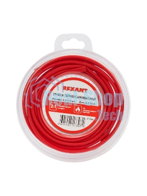 Трубка термоусаживаемая Rexant 3.0/1.5мм красн. ролик 2.44м