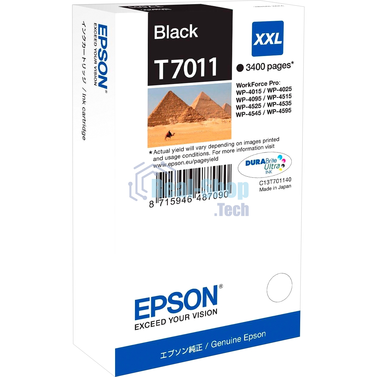 Картридж струйный Epson C13T70114010 WP 4000/4500 Series Ink XXL Cartridge Black 3.4k