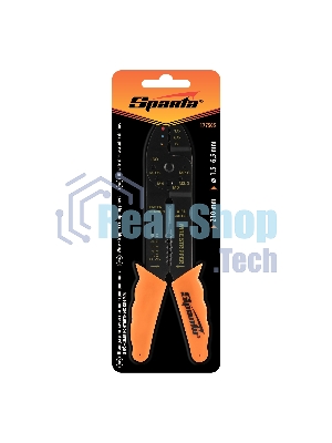 Щипцы Sparta 210 мм, для зачистки электропроводов и обжима контактных клемм, 1,5–6,5 мм