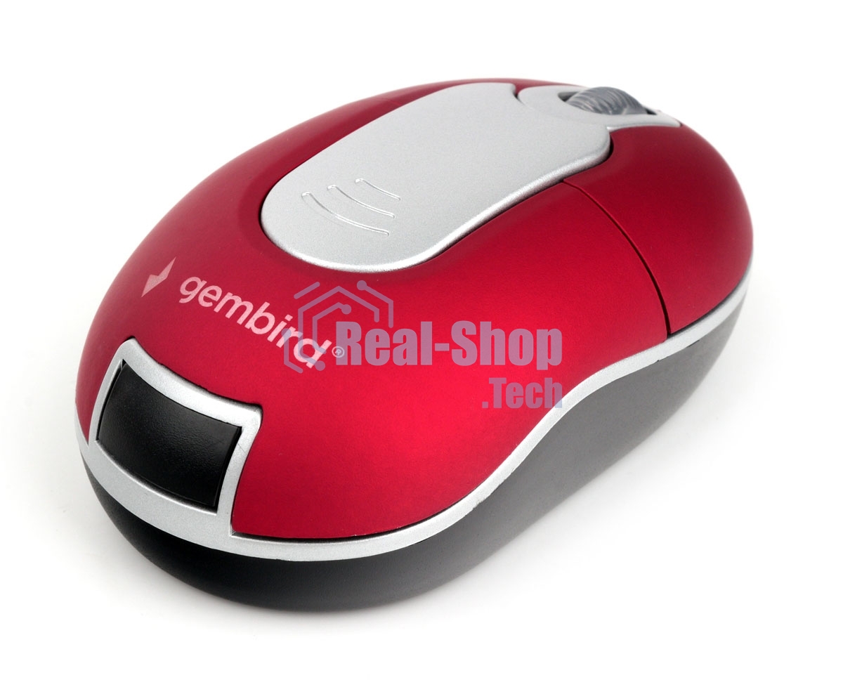 Мышь беспроводная Gembird MUSW-605 красный, 1200 dpi, радиоканал, USB, кнопки - 3