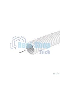 Труба ПЛЛ гибкая гофр. не содержит галогенов д.25 м м, ПВ-0, с протяжкой,50 м, белый