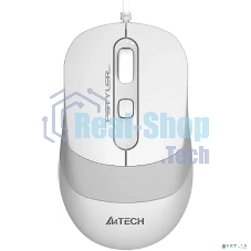 Мышь проводная A4Tech Fstyler FM10S белый, 1600 dpi, USB Type-A, кнопки - 4