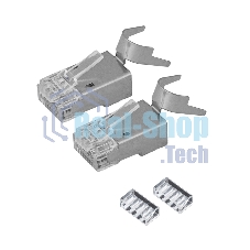 Разъем RJ-45(8P8C) под витую пару, FTP, CAT 6А, блистер 2шт. REXANT