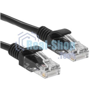 Патч-корд CCA light UTP Гарнизон PC-UTP-5e-3-BK кат.5e, 3м, литой, многожильный черный