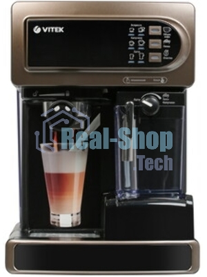 Кофеварка рожковая Vitek VT-1517 (BN) коричневый, исп. кофе - молотый, 1.65 л, 1238 Вт, 15 Бар