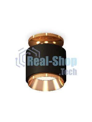 Светильник Ambrella Light XS7511120 SBK/PYG черный песок/золото желтое полированное MR16 GU5.3 (N7929, C7511, N7034)