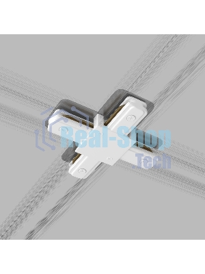 TRC-1-1-X-WH / Соединитель электрический Коннектор X-образный для однофазного шинопровода (белый) /