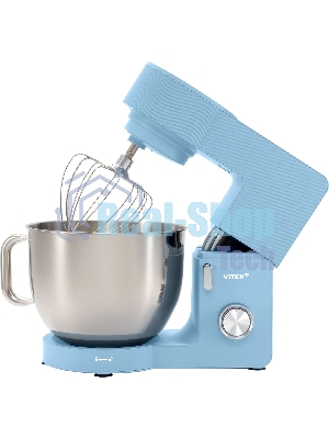 Миксер Vitek VT-PM0555 голубой, стационарный, 2200 Вт, 7.8 л, 6 скоростей