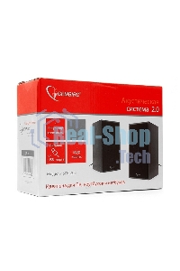 Акустическая система Gembird SPK-203, черный МДФ,2х3 Вт, регулятор громкости, USB